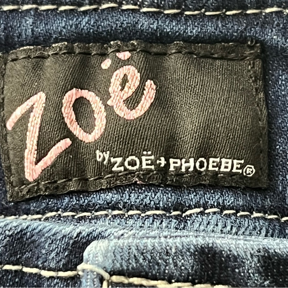 Zoe Women's High Rise Button-Fly Skinny Ankle Jeans in Dark Blue - Picture 6 of 9